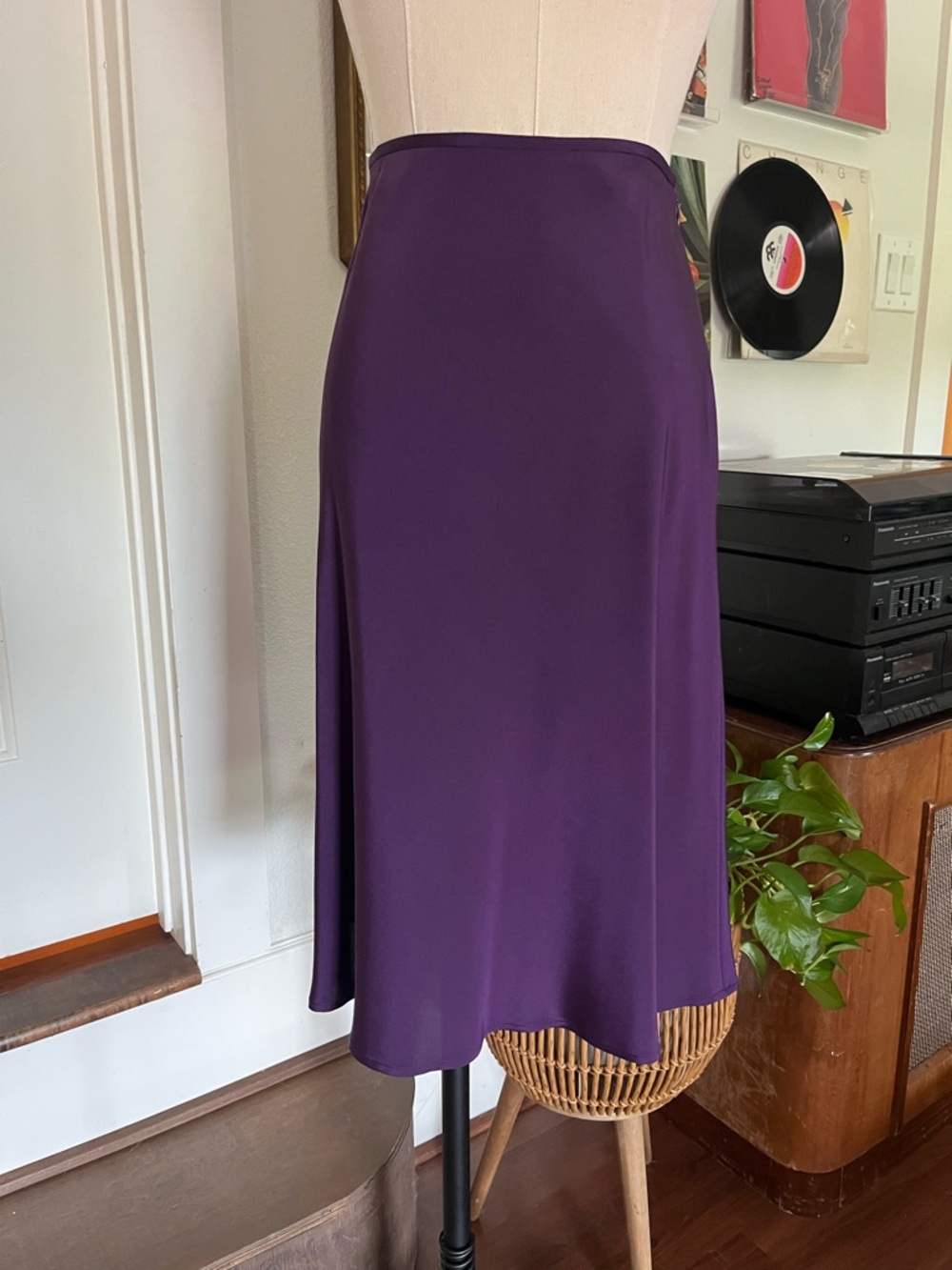 Ann Taylor Silk Midi Skirt